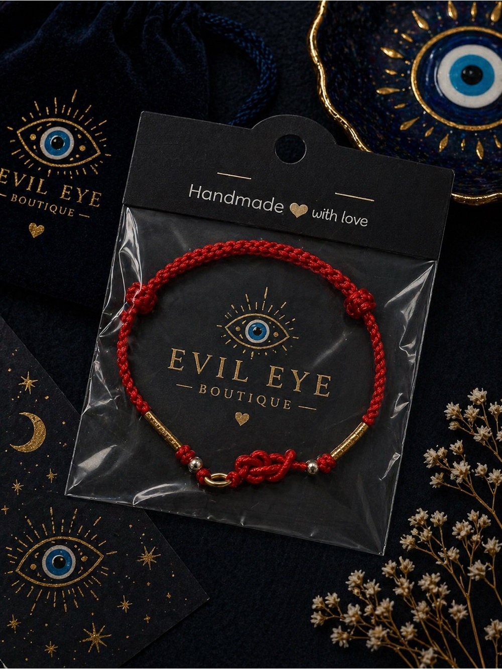 Evil Eye Boutique Red Braided Protection Bracelet